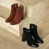 Vente chaude-2020 nouvelle mode bottines pour femmes hiver haute qualité troupeau bateaux talons hauts bottes fermeture éclair latérale Femme Bootie Femmes Bottes