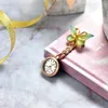 Enfermeira de Butterflyshaped Relógios de enfermagem relógios delicados clipon brooch quartzo pendurado bolso de bolso Broche Ladies Doctor Clock7898017
