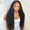 180% Density HD Transparent Water Wave Human Hair Wig Wholale Virgin Brazilian 13x6 Lace Front Human Hair Wigs For Black Women