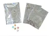 Sacs anti-odeurs Pochette en aluminium refermable double face Star Flat Mylar Bag pour Party Favor Stockage des aliments Couleur holographique avec étoile scintillante
