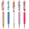 Bollpoint pennor Creative Pen Metal Ball Office Supplies Rose Golden Gold Dynamic Liquid Flower Pen1