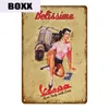 Гаражский металлический знак в Европе итальянский Vespa Scooter Lambretta Vintage Poster Classic Electrombile Electrocar Wall Sticker YI0077597936