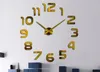 Novo espelho acrílico diy relógio de parede adesivos de parede reloj de pared horloge grande decorativo relógios de quartzo design moderno