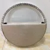 Bolsas de noite femininas INS Diamond Circular Bag redonda alça de strass bolsa de jantar bolsa feminina bolsa meia lua bolsa1