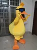 Costume de mascotte de canard jaune de haute qualité chaude livraison gratuite