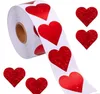 50-500 pezzi Etichette a forma di cuore rosso Etichetta per imballaggio in carta per San Valentino Borsa per confetti per caramelle Confezione regalo Borsa per imballaggio Matrimonio GC710