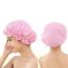 Shower Cap Bath Hat Peva Waterproof Double Layer Women Supplies Bathroom Accessories Shower Hair Cover H jllxti