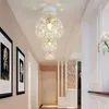 AC 110 V 220 V allée cristal plafonniers maison lampe porte couloir lumière porche salle à manger éclairage LED moderne
