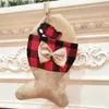 4 stilar Creative Christmas Pet Socks Santa Cute Bone Gift Cloth Bag Barn Hem Party Festival Dekorationer Partihandel