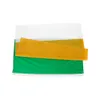 グリーンホワイトオレンジアイルIRアイリッシュアイルランド装飾のための直接工場100％ポリエステル90x150cm288u