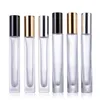 Wholesale Thick Bottom 10ml Glass Roll On Bottles Pen Shape 1 3 OZ Clear Essential Oil Glass Tube Free Shipping