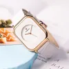 Fashion Women Watches Wwoor White Leather Minimalista Rectangular Damas Dirección de cuarzo Relogio Relogio Feminino Montre Femme 220517