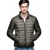 Autumn Winter Man Duck Down Jacket Ultra Light Thin Plus Size Spring Jackets Men Stand Collar Outerwear Coat 201127