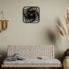 Relógios de parede simples e criativo preto acrílico relógio digital casa personalidade estilo decoração 3d adesivo quadrado