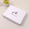 100 Teile/los Kundenspezifische Weiße E-Commerce-Wellpappe-Verpackungsbox Karton Versandkartons Literatur Kleidung Geschenk-Mailer-Box H1231