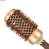 Gold Themal Salon Nano Ceramic Curly Round Brush Aluminum Radial Ionic Comb In 4 Sizes Professional Brushesgood quantity