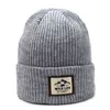 Autumn Winter Letter Label Skallies Beanies Caps for Men Women039s Solid Sticked Hat Outdoor Warm the North Mountains No Face3460895