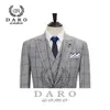 DARO Mens Suit terno Slim Fit Casual un bouton Fashion Grid Blazer Side Vent Veste et pantalon pour la fête de mariage DR8188 201106