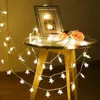 LED Estrela Luzes Lanternas pequenas Flashing Lights quarto cortina de luz Ins partido Top Xmas decorações do ano novo do Natal decorativas Luzes Cordas