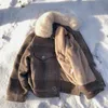 Mishow Donne Nuovo abbigliamento invernale addensare giacca di lana femminile versione coreana del corto cappotto di lana plaid allentato MX18D9536 201103
