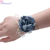 Aisound Wedding Flower Corsage Artificial Rose Floral Bracelet For Prom Wedding Decor of Bride Bridesmaid Silk Flowers 10PCS1216088