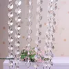 30M99FTroll Party Decor 14mm acrylic Octagonal beaded clear crystal garland strands for wedding decoration chandelier deliv6033958