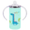 12oz Sublimation Blanko Schnabeltassen für Kinder DIY Edelstahl Isolierte Kinderbecher Doppelwandige Babyflasche 0228