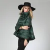 Eam Loose Fit Multicolor Green Down Jacket Stand Okocznik Long Rękaw ciepłe kobiety Parkas Fashion Spring Autumn 1B811 201214