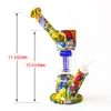 10 "Siliconen Bong met 14,4 mm Joint Glass Bowl Hookahs Rook Pipe Water Bubbler DAB Oil Rig