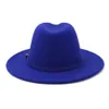 2020 NOWA moda 20 kolor w stock panama czapki unisex kobiety wełna poczuła szeroką grzbiet fedora kapelusz cała jazz cowboy cap290y