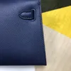 영감을받은 숄더백 디자이너 핸드백 19cm 미니 토트 수제 품질 크림 블루 바르고뉴 색상 Epsom 가죽 빠른 배달 도매 가격