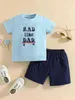 Baby Skate Slogan Graphic Tee Shorts SHE