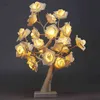 Natale ha condotto la decorazione dell'albero 24LED Light Night Lamp Fiore romantico Warm Rose Tree Light Wedding Holiday Decoration H1222