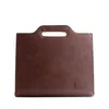 Briefcases Crazy Horse Leather Retro Briefcase Men IPad Document Stereotyped Bag Zipper Envelop Male Business Casual Handbag Satchels