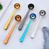 Multifunction spoon Food bag sealing clip Stainless steel measuring spoons powdered milk spoon Home Kitchen dining tools will and sandy new