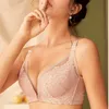 Xianqifen dentelle de fermeture avant, plus la taille push up beauté dos haut soutiens-gorge bh pour les femmes lingerie sexy lingerie sous-vêtements sans fil BCD 201202