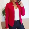 Nya kvinnor blazer tunn långärmad blazer solid färg kontor dam kostym kappa 2020 mode kvinnor grundläggande kappor höst chaquetas mujer lj201214