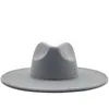 Chapeau Fedora classique à large bord, chapeaux en laine noire et blanche pour hommes et femmes, chapeau d'hiver écrasable pour mariage Jazz Hats14879354