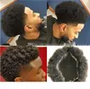 Cañas para hombres Afro Curl Hair Human Hair Full Lace Toupe Brown Black Color PERUVIAN VIGULA Men Reemplazo de cabello Toupee para Black8710599