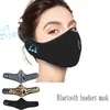 Trådlös Bluetooth Earphone Mask Outdound Studtät Med Andningsventil Tvättbar Musik Headset Mask Mode