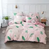 Zestaw pościeli Yaxinlan Pure Color Silk Plant Flowers Wzory mody arkusz łóżka kołdra poduszka 4-7pcs Nowy produkt T200108