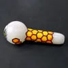 3D Gekleurde Bee Draagbare Rokende Pijpen Hoofddienst Tabakspijpen Mini Olie DAB Rigs Lepel Glasleidingen GID11