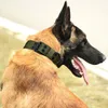 Collier de chien personnalisé avec nom de chien militaire Collier de chien de nylon réglable K9 de chien tactique avec une bague en D pour les gros chiens de taille moyenne 201125