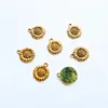 30 PCS Charms Gold Sunflower DIY Pendant Necklace For Women Fashion Estetic Accessories Classic Female Smyckes Making Supplies278C