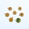 30 Pcs Charms Gold Sunflower DIY Pendant Necklace For Women Fashion Aesthetic Accessories Classic Female Jewelry Making Supplies275v