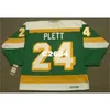 Мужчины # 24 Willi Plett Minnesota North Stars 1983 CCM Vintage Retro Hockey Jersey или пользовательское имя или номер ретро Джерси