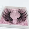 27mm Real Mink Fluffy Eyelashes False Eyelashes Soft Long Messy Eyelash One-Pair Package Factory Wholesale