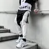 Herrbyxor Mens Black 2021 Hip Hop Streetwear Joggers Sweatpants Casual Cotton Harem Trousers Harajuku Cargo
