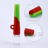 One Hitter silicone pipes à fumer Tabac Mini Portable coloré Pipe Accessoires Poignée Cuillère Tuyauterie