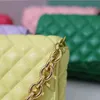 Sacos de compras Green Women's Shoulder Metal Chain Quilted Bolsas e Bolsa de Bolsa Branded embreagem Ladies Bag220307